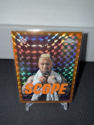 2026 Topps Chrome WWE - Scope Solo Sikoa #SCO-19 Geometric Orange Refractor /25