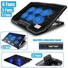 Gaming Laptop Cooling Pad Stand Slim USB Cooler Fan for 11"-17" Laptop Notebook