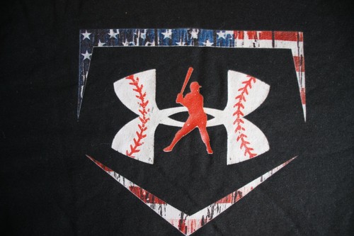 Baseball Spieler Grafik Hoodie Sweatshirt, Small in Schwarz - Bild 2 von 5