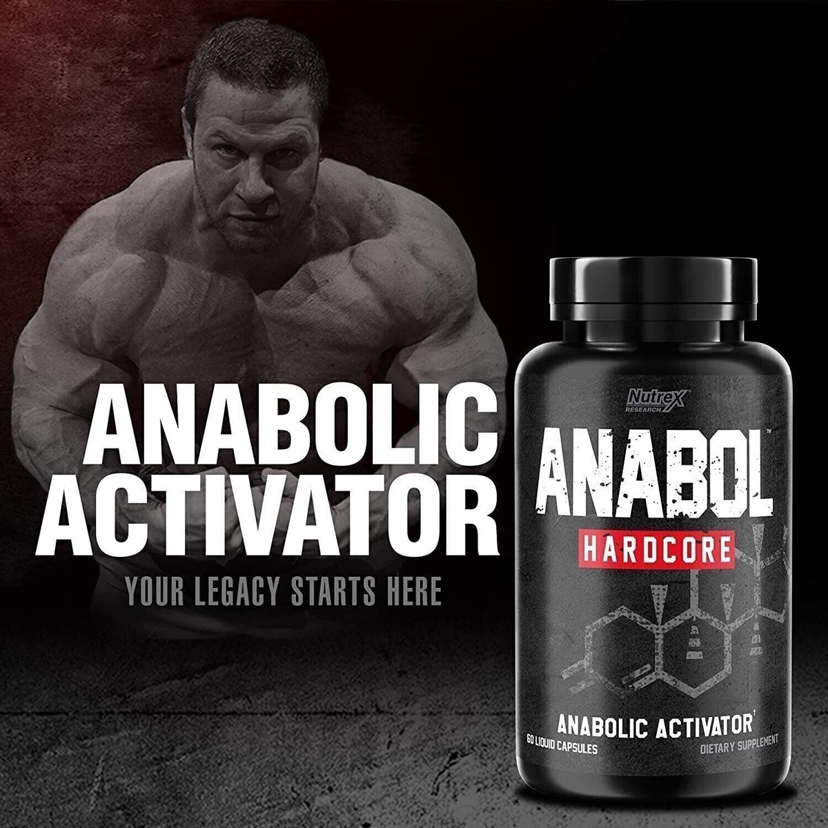 Anabol（アナボル）ハードコア、液体カプセル60粒×3