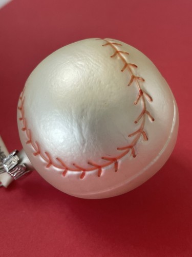 Crate & Barrel Base Ball Sports Glass Ornaments Made In Germany New With Tags - Picture 6 of 7