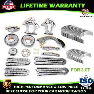 Main Rod Bearing Kit+ Timing Kit For Audi A5 A6 A7 A8 SQ5 Q7 VW Touareg 3.0 TFSI