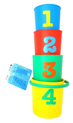 Kinder Sand Kasten Spielzeug Spiel Strand Eimer Bunt Zahlen Lernen