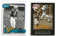 Raymond Berry lot - 2018 Panini Classics Legends #'rd & Million Dollar Moments