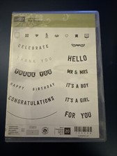 Stampin Up ANY OCCASION- Sale-a-bration- Stamp Set- Retired-