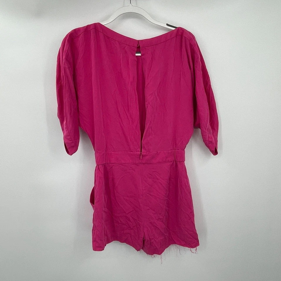 Mameluco para mujer Diane von Furstenberg 4 rosa mezcla de seda informal preppy abertura Foto 2 de 4