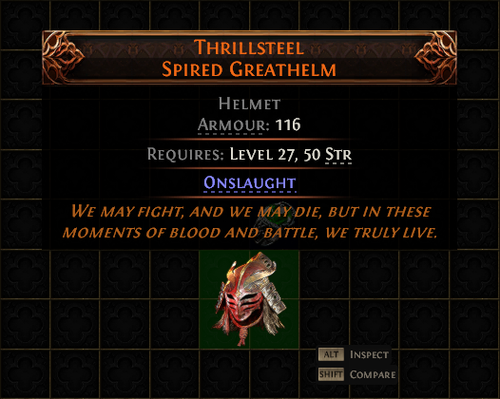 Path of Exile 2🍀Sosftcore🍀Helm🍀Thrillsteel Spired GreatHelm