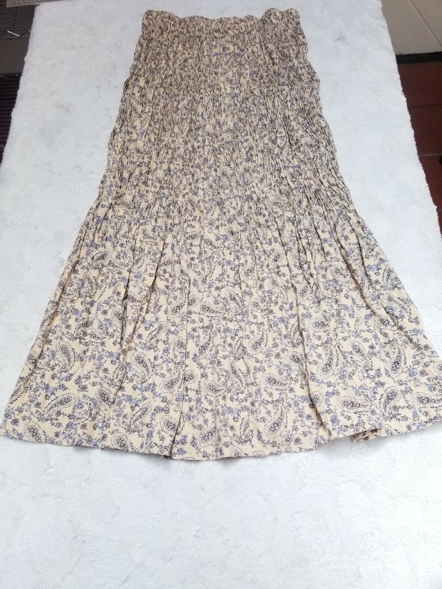 New Uniqlo Ines De La Fressange Women Beige Paisley Maxi