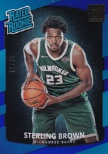 2017-18 Donruss #165 Sterling Brown Holo Blue Laser #/49 Rookie RC