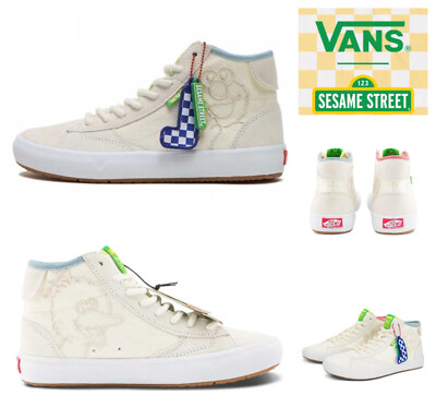 VANS X Sesame Street The Lizzie SK8 Hi Sneaker Womens 11 Mens 9.5 White NEW $116