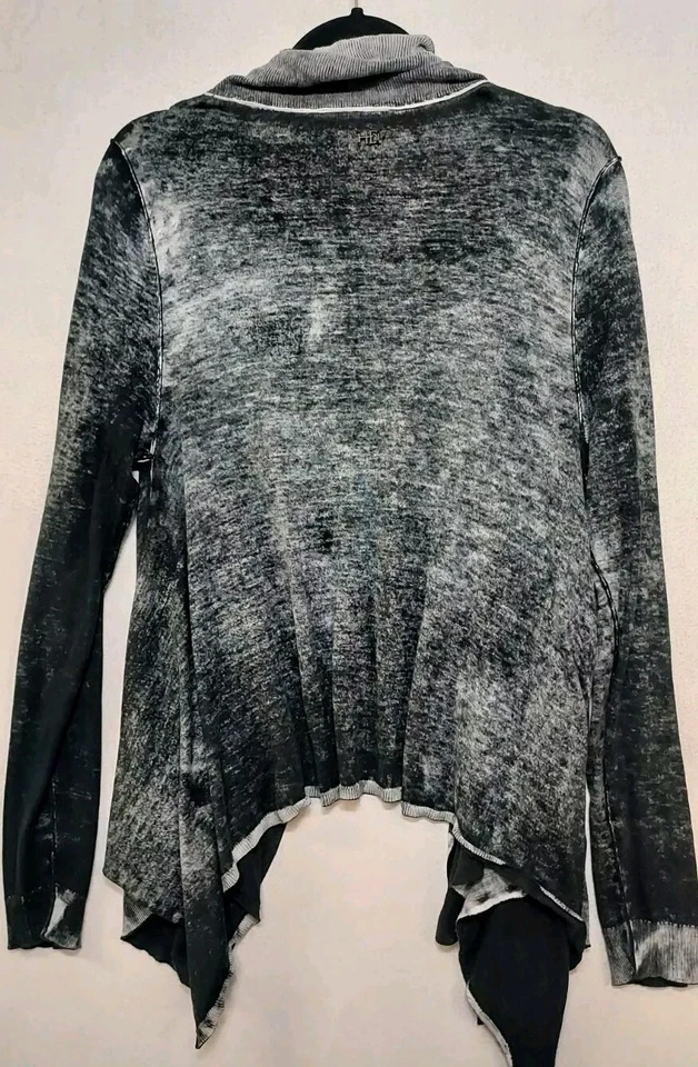 Cárdigan Harley Davidson talla S para mujer Fly Away negro lavado ácido largo SLV SUAVE Y2K Foto 3 de 4