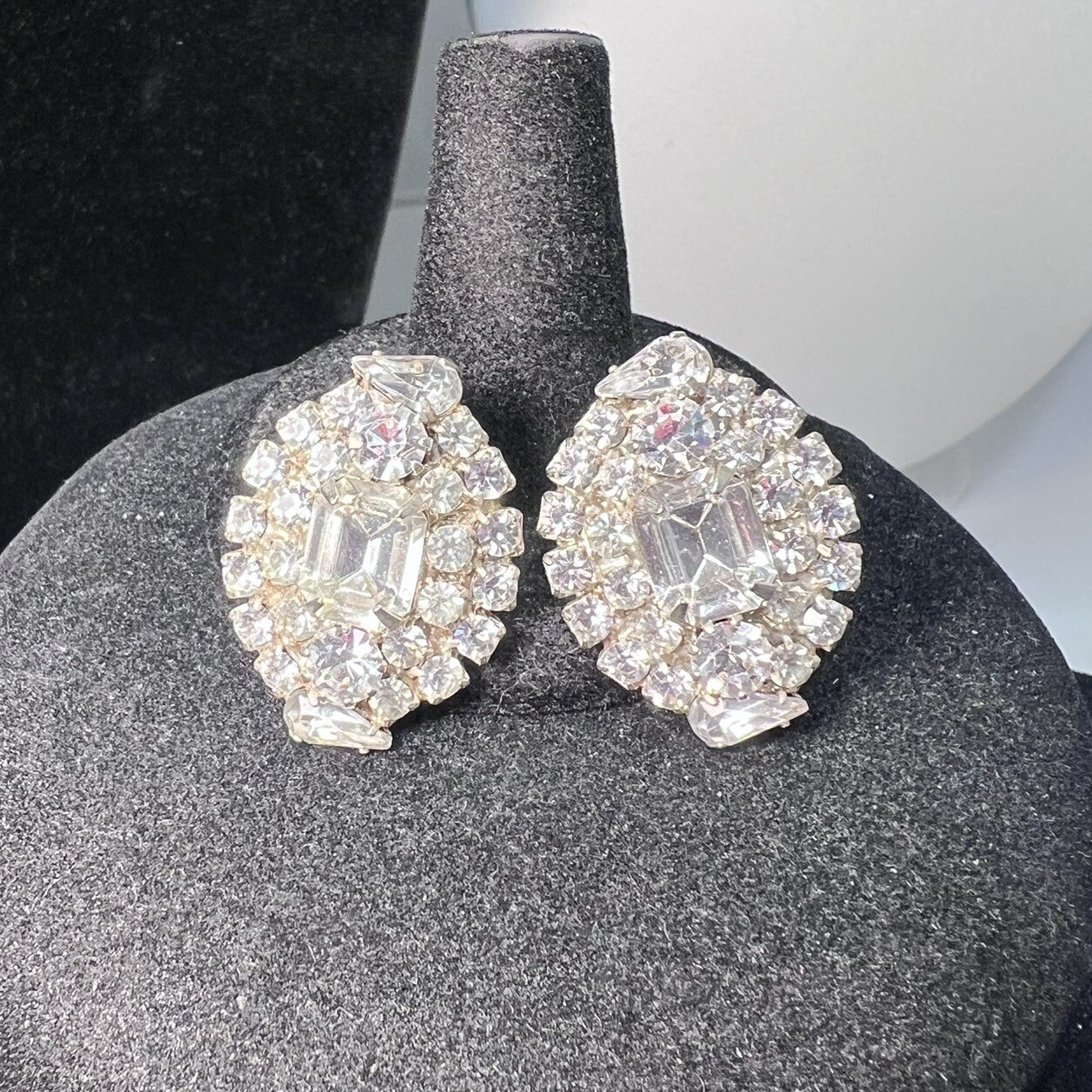 Dramatic Statement Clear Teardrop Multi Shape Rhi… - image 1