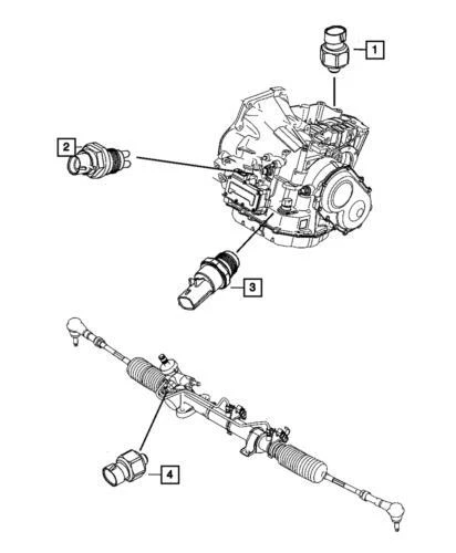 Interruptor de lámpara de respaldo genuino Mopar 2001-2009 Chrysler PT Cruiser 4864775 Foto 4 de 4