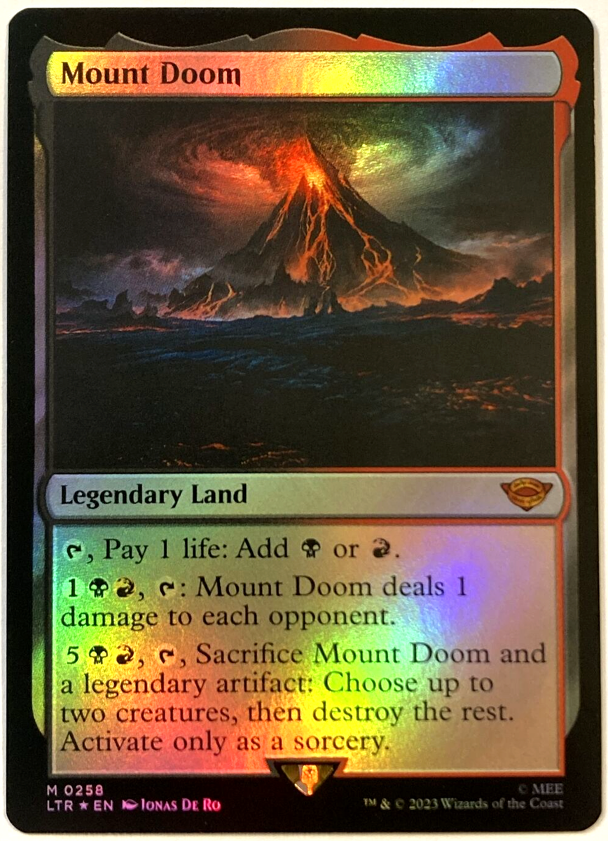 MTG Mount Doom *FOIL* The Lord of the Rings 0258 LP - NM | eBay