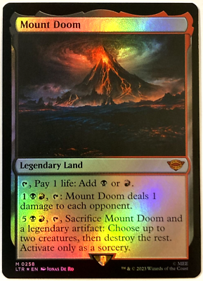 MTG Mount Doom *FOIL* The Lord of the Rings 0258 LP - NM | eBay