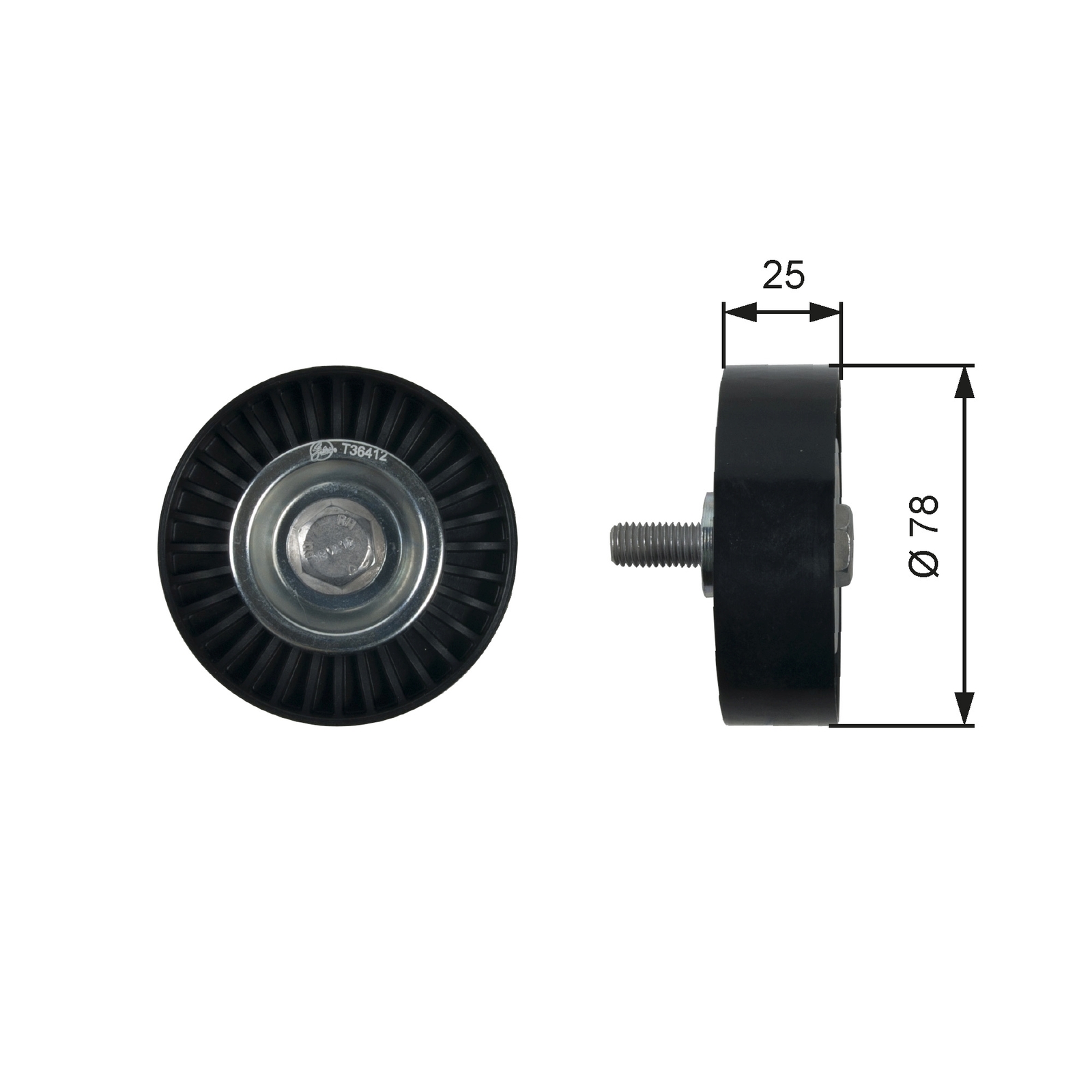DEFLECTIONGUIDE PULLEY VRIBBED BELT T36412 FOR PEUGEOT EXPERT/Van 206/SW/CC 2.2L - Image 13