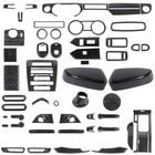 For Ford Mustang 2010-2014 Carbon Fiber Steering wheel Dashboard Trim Full Decor