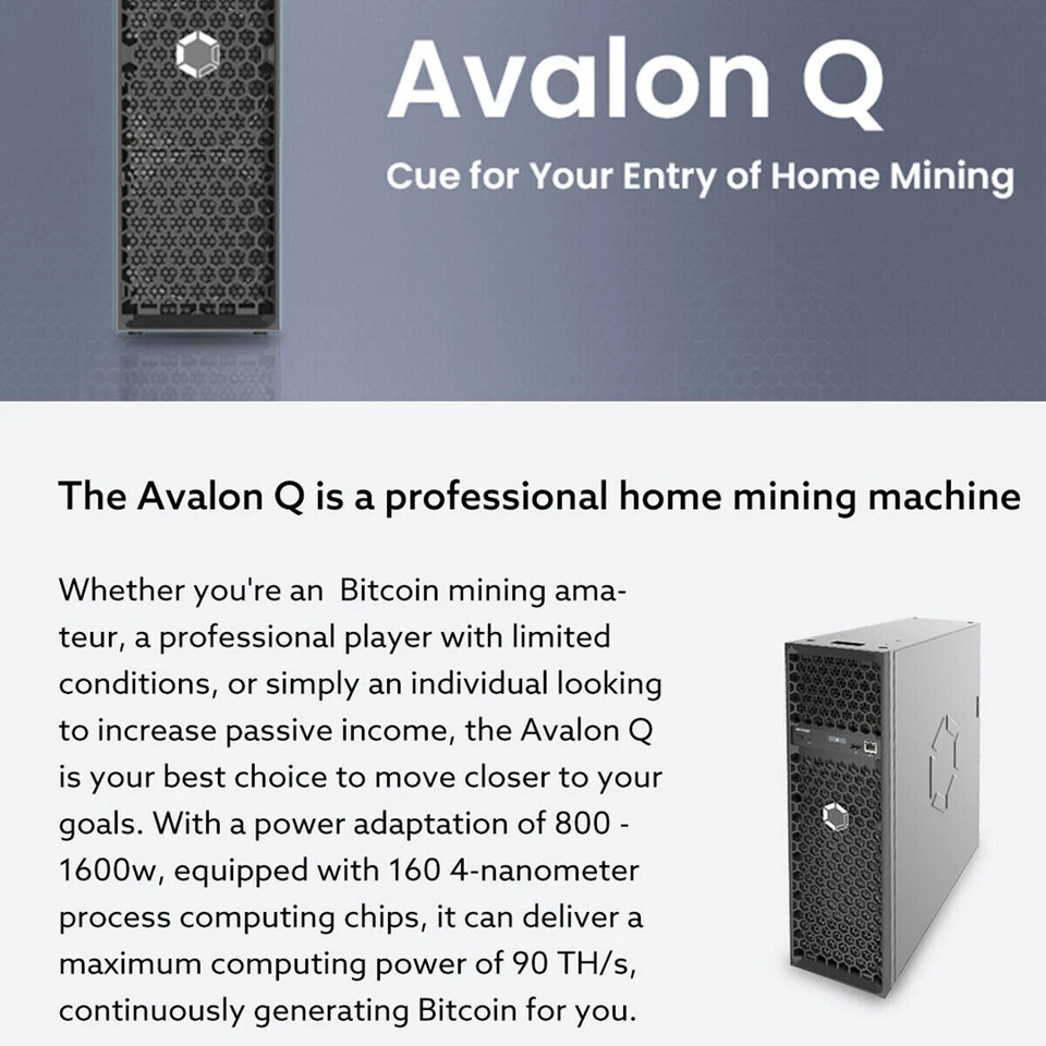 Canaan Avalon Q 90TH/S 800W - 1674W ECO Home Quite Miner 45dB 1 Week Batch HK - Image 4 of 4