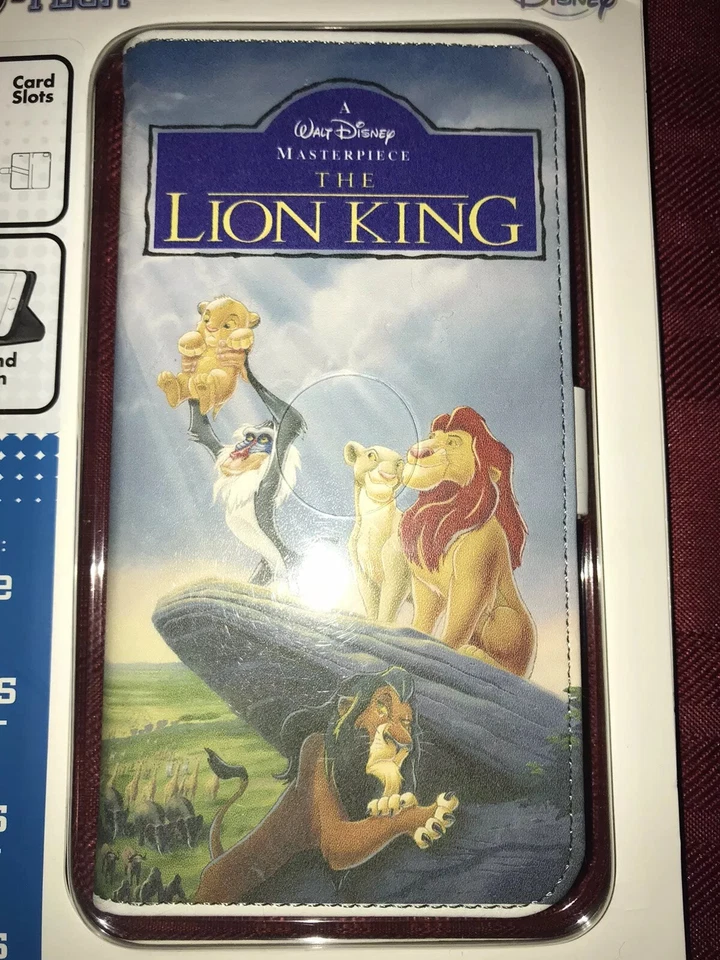 Disney VHS Rey León Apple iPhone 6S/7/8 Plus Cartera y Estuche con Soporte NUEVO Foto 3 de 4