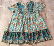 SHEIN Women's Multicolor Short Sleeve Silky Knee Length Dress Size XL