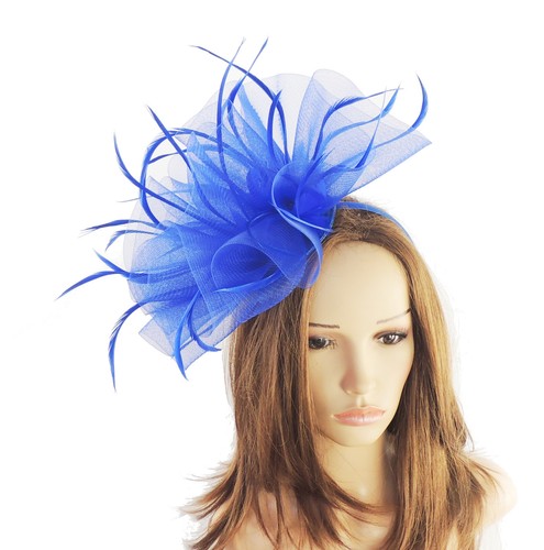 Royal Blue Fascinator Hat For Weddings 