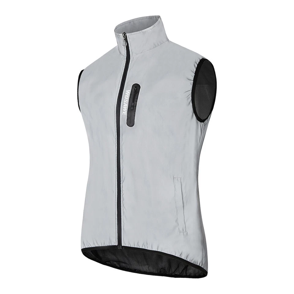 Cycling Full Reflective Vest Sports Night High Visibile Jacket Waterproof Gilet - Image 4 of 4
