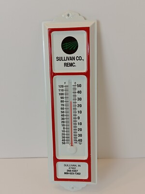 Sullivan County REMC Indiana Electric Company Advertising Thermometer 13'' VTG