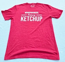 Whataburger Fancy Ketchup Red T Shirt Adult Large