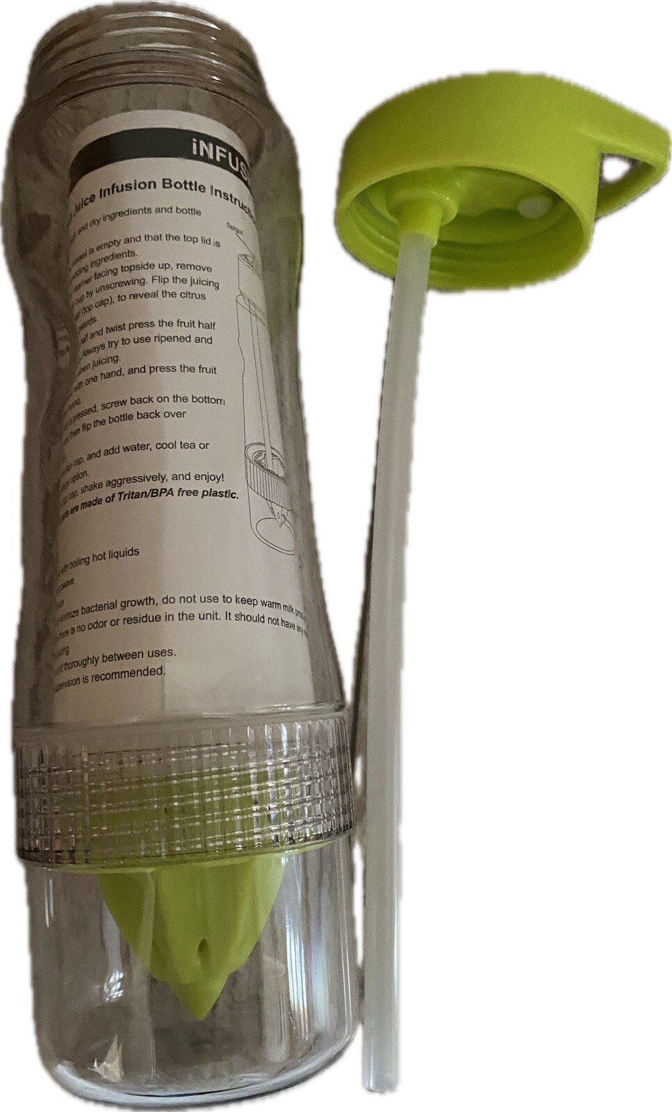 New SCMC BPA FREE Fruit Juice Infuser Bottle 24 Oz Color Lim