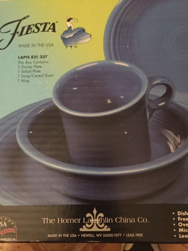 Fiesta Lapis Place Setting 4 Piece Mint in Box (831 337)-Fiestaware