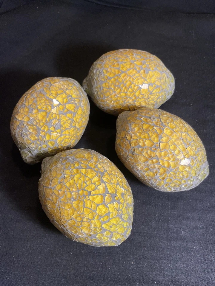 Hermosos limones moásicos de vidrio. Lote de 4. Foto 2 de 4