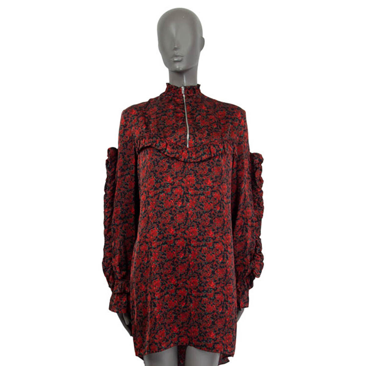 65639 auth MAGDA BUTRYM red silk SICILY NIGHT OUT FLORAL LONG