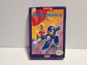 Mega Man 4 (Nintendo, 1992) NES CIB Complete TESTED Authentic