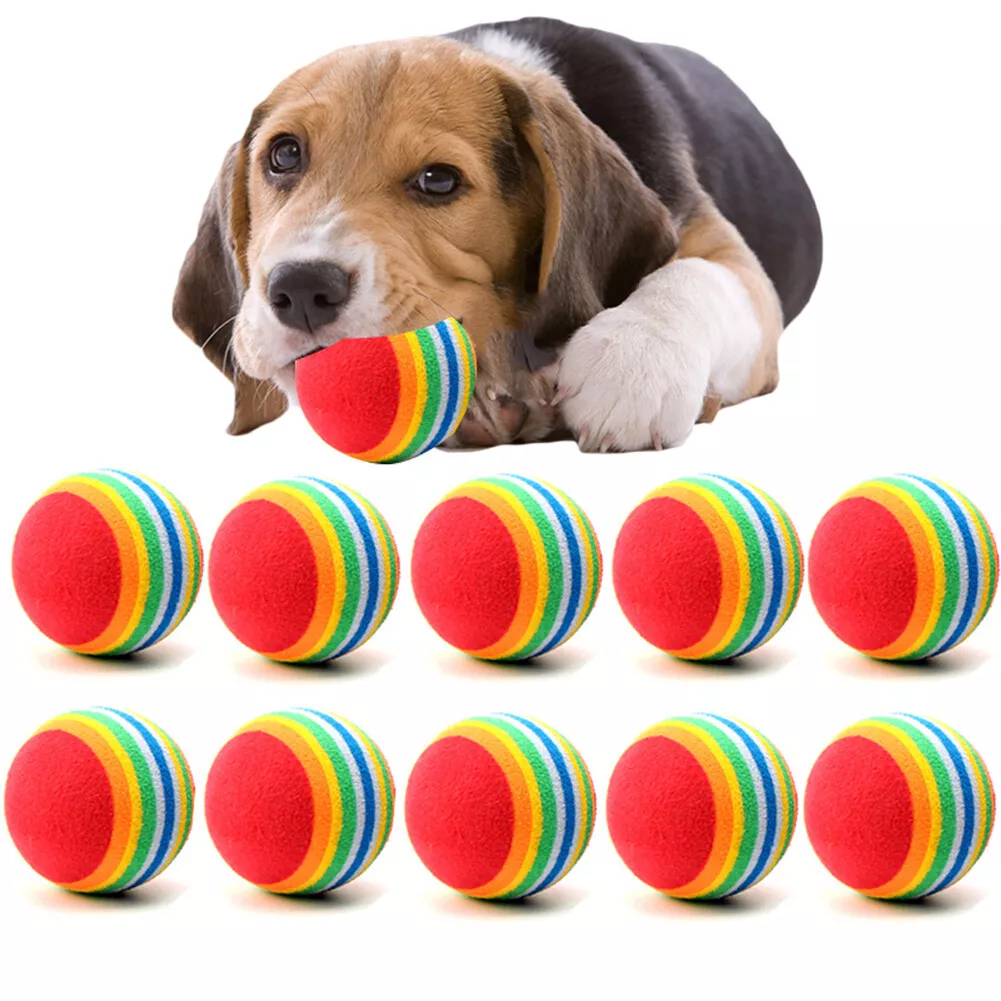 1 10pcs Large Small Dog Toys For Pets Dogs Chew Ball Puppy Dog