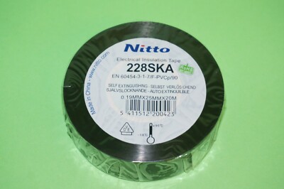 0,15 /m Nitto 228SKA Isolierband Tape schwarz Isoband Elektro 0,19mmx25mmx20m
