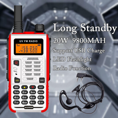 BAOFENG 9800MAH 20W X5 PLUS WALKIE TALKIE RADIO PARLANTE VHF/UHF RADIO PORTATILE - Foto 1 di 12