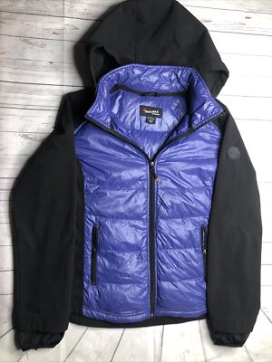 Halifax Traders Puffer Jacket Women's Small Purple Black Removable