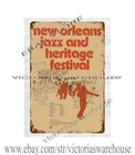 tin sign 1973 New Orleans Jazz Heritage Festival
