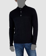  60 Club Room Men's Black Mock-Neck Long-Sleeve Sweater Size L