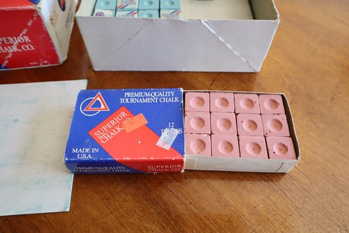 Vintage Superior Tournament Chalk Pool 76+12 Made in USA Oldsmar Pool Billiard - Picture 2 of 8