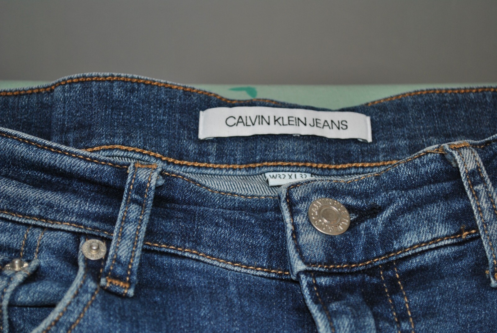 RRP 179$ Original Calvin Klein Mens Slim Fit Jeans Size 32 L32 M - L ideal item+ image 5