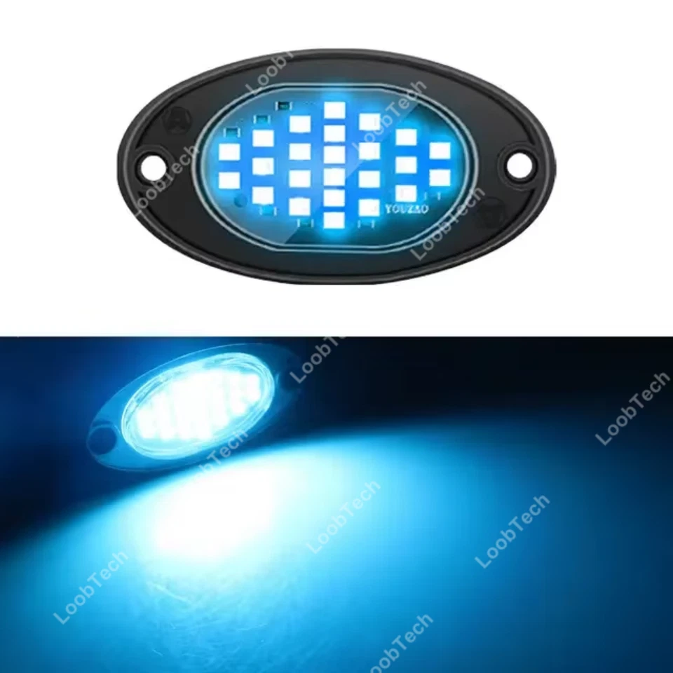 LED Chassis Lights For Pickup Off Road Jeep Underbody Glow Rock Lights-Ice Blue - Image 2 of 4