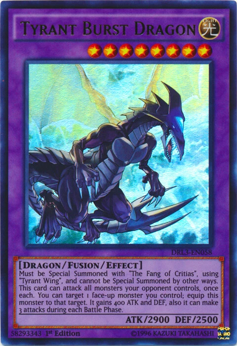 Tyrant Burst Dragon - DRL3-EN058 - Ultra Rare - 1st Edition NM ...