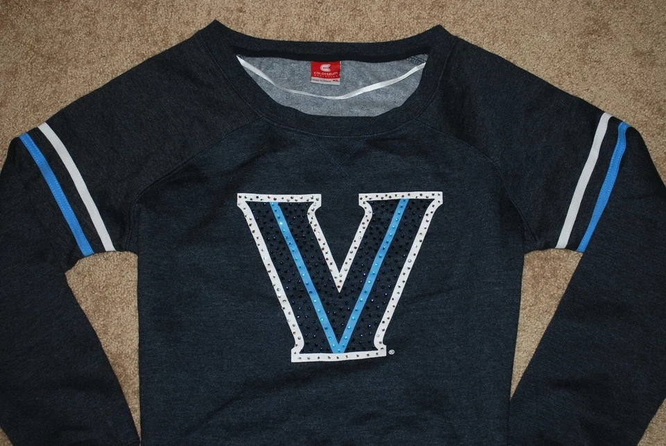 Sudadera para mujer Villanova Wildcats Bling estrás azul marino brezo (X-grande) Foto 2 de 4