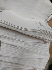 (500 Pcs) Sysco 2227827 White Paper Bags, 7.1" x 4.5" x 13.8", 12LB, Reusable