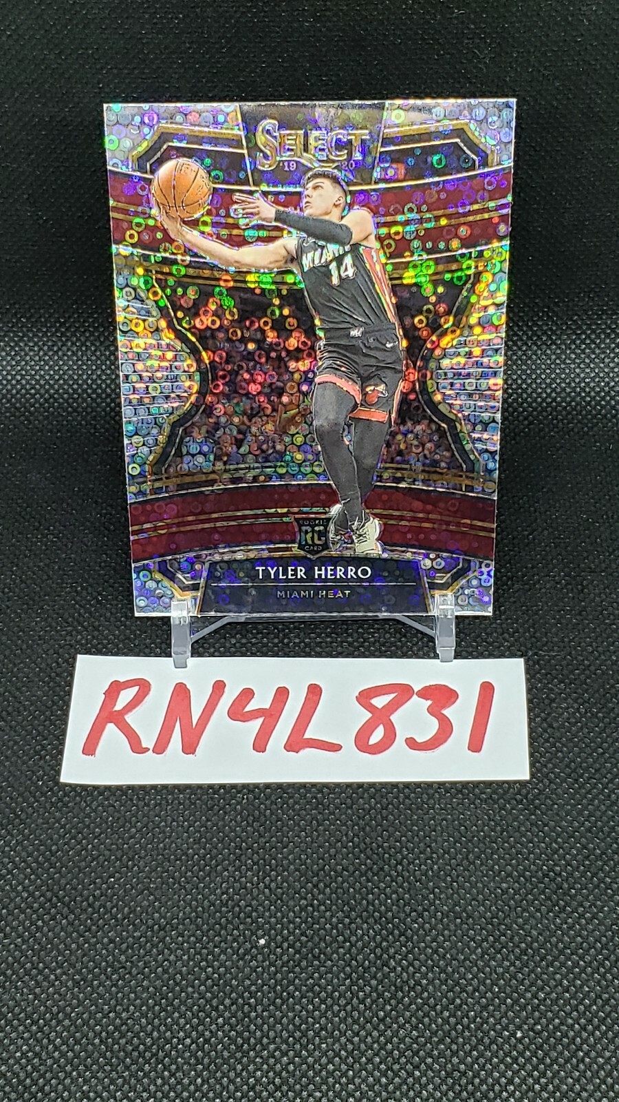 2019-20 Panini Select Hybrid Heat Tyler Herro Concourse Silver Disco Prizm #63