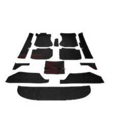 Teppich Satz 13-teilig Schlingenware Farbe Schwarz für Mercedes W115 W114 NEU