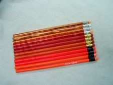 24 "Shades of Orange" Personalized Pencils w/Glitzy