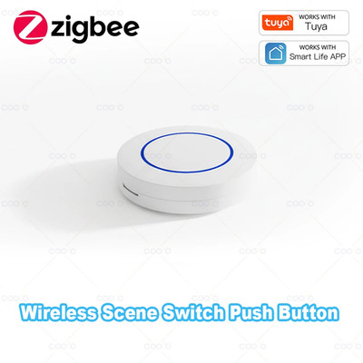 Tuya Zigbee Wireless Push Button Smart Scene Switch Controller Automation Scenar