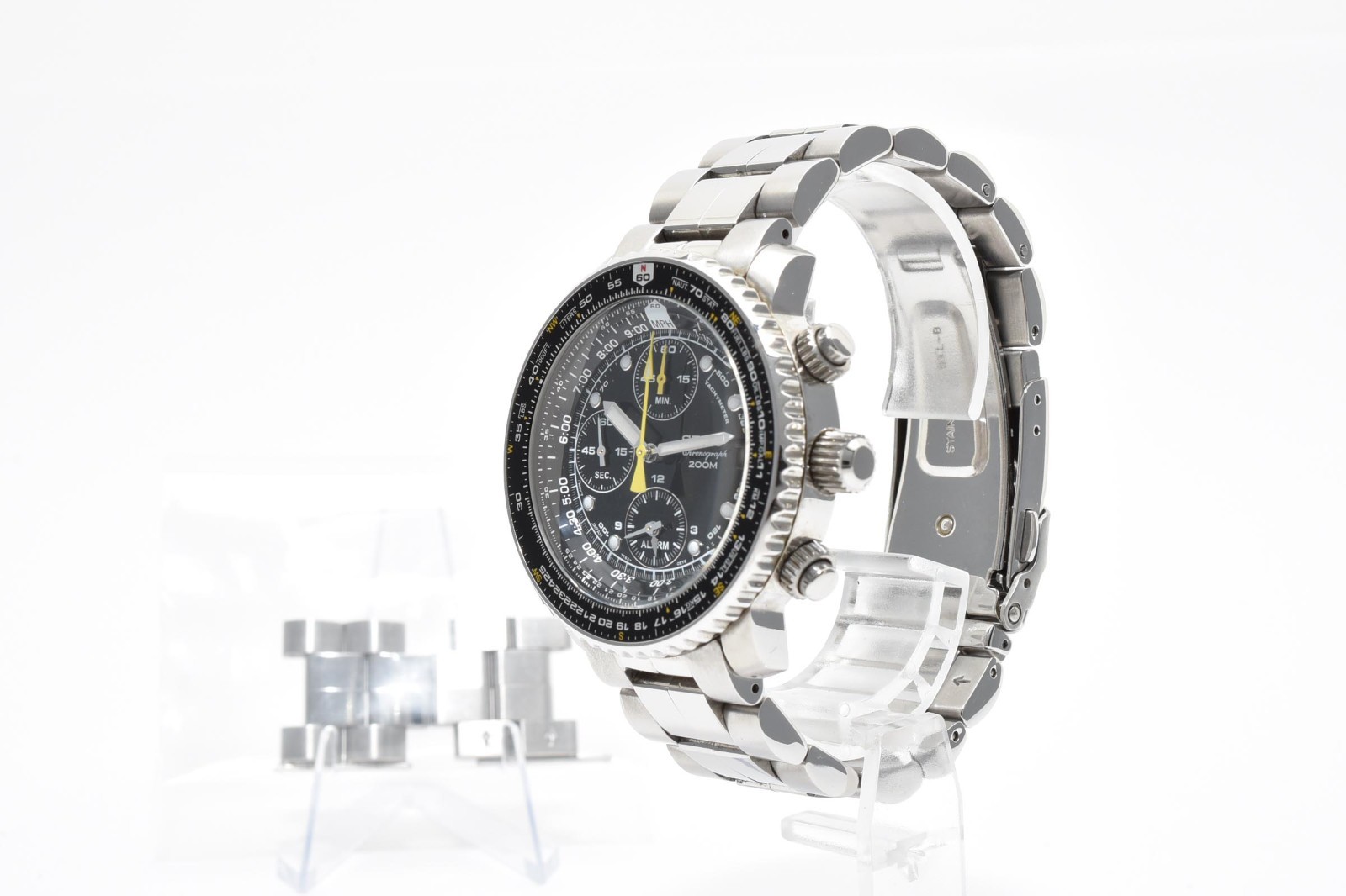 SEIKO Flightmaster Men's Chronograph Watch 7T62-0EB0 Pilot Quartz [Near Mint] image 6